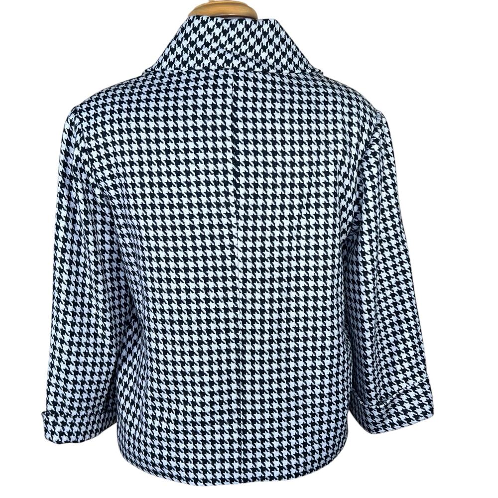 Lis Women’s Houndstooth Cashmere, Wool & Silk Blend Swing Coat Size Large NWT - Picture 8 of 15